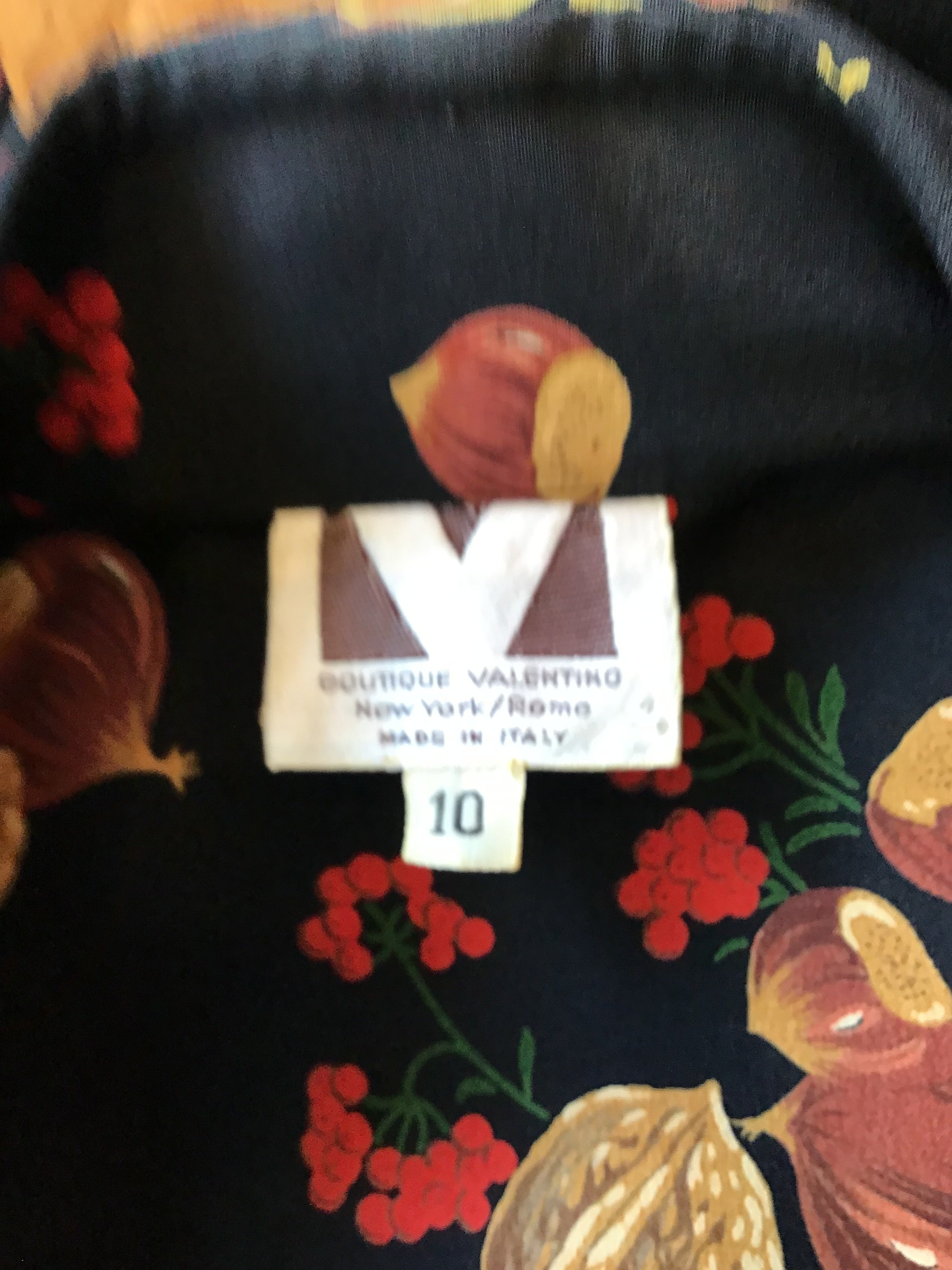 1970’s Valentino Silk Blouse with Chestnuts Size 6