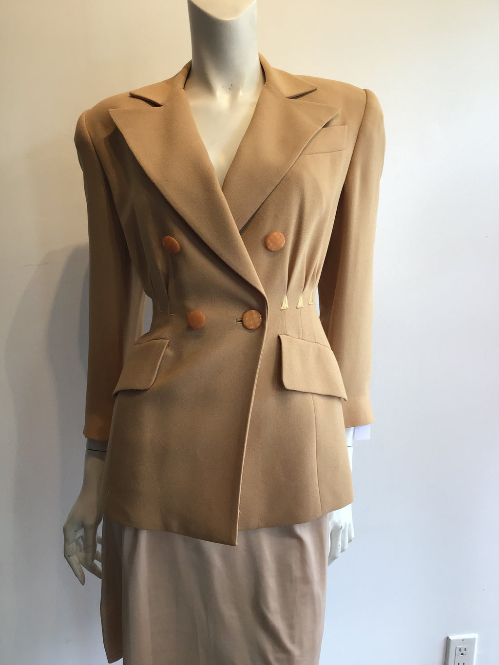 1980’s Tan Rayon Zelda Jacket Size 8