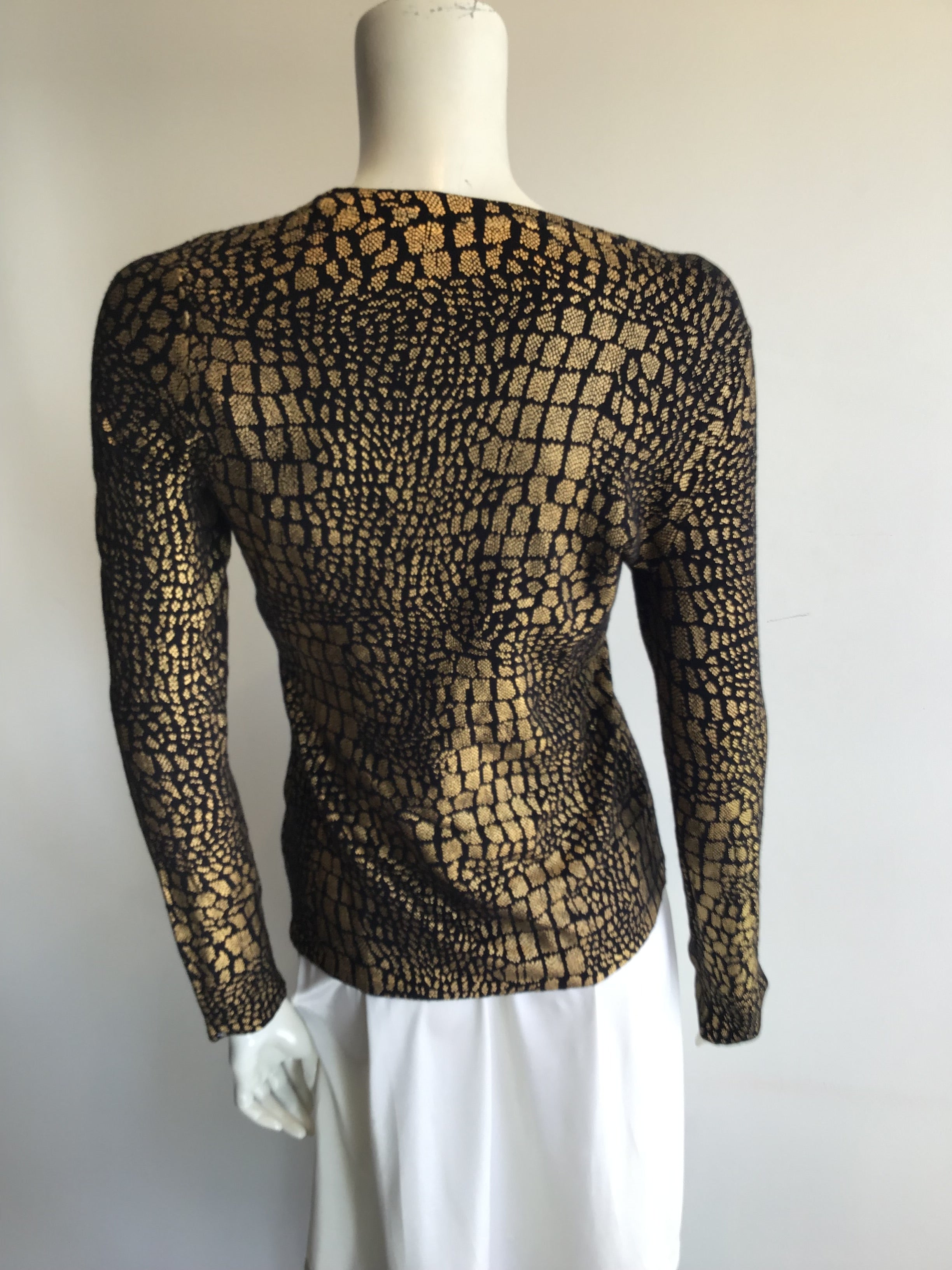 2000’s Gold/Black Rayon INC International Concept Top Size Small