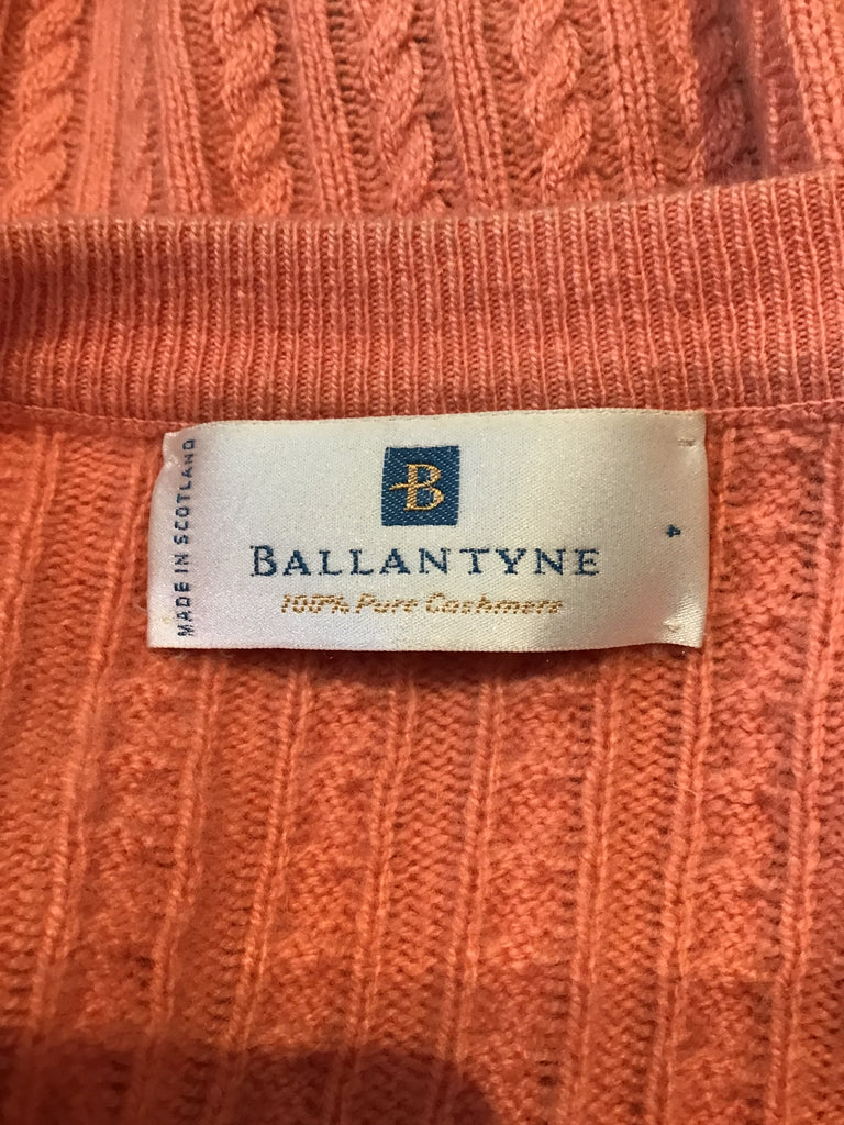 1990’s Ballentyne Cashmere Peach Sweater Size 6