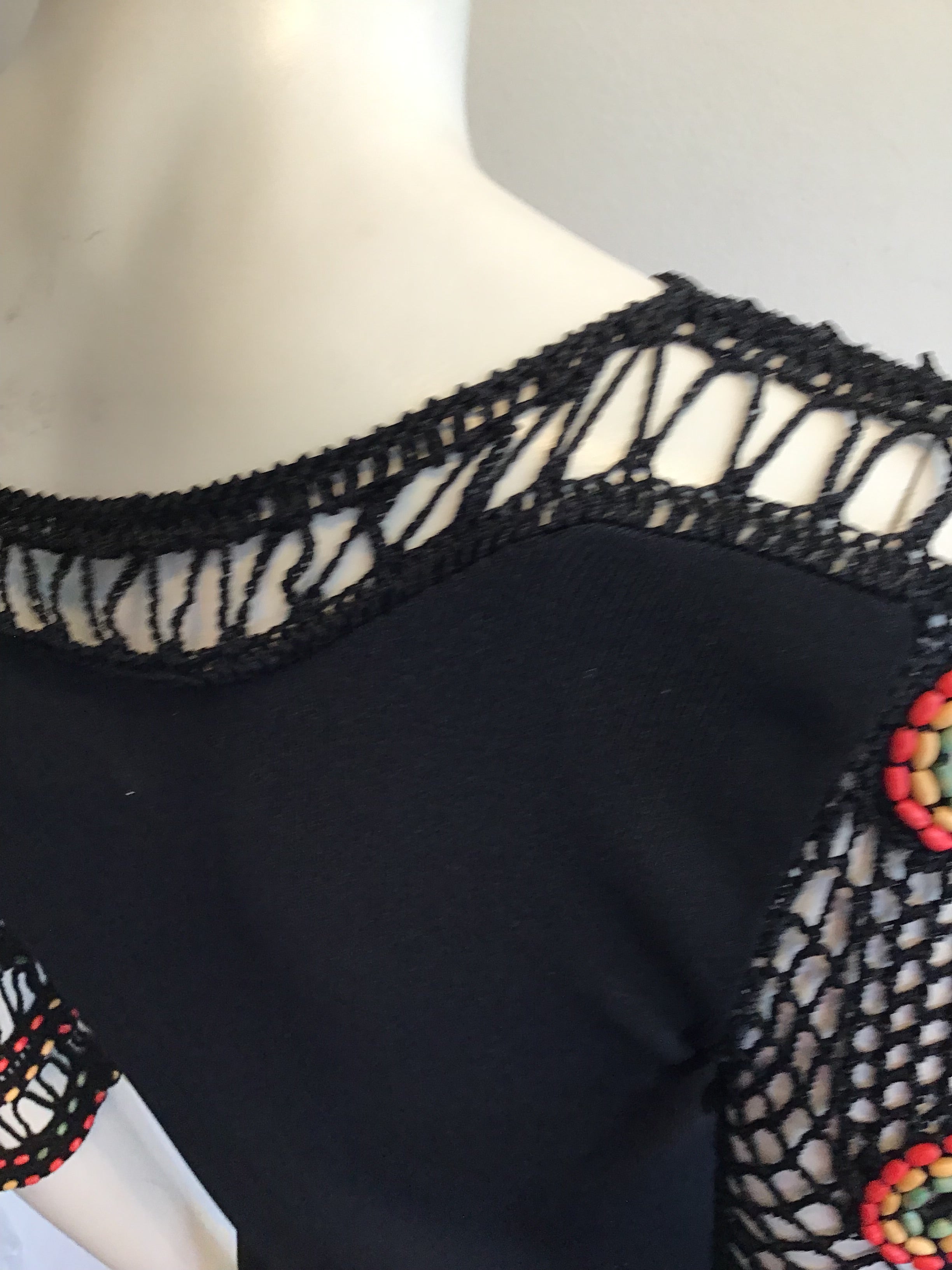 1990s Vicoise Vlack Knitted Top by Joseph A Size 6