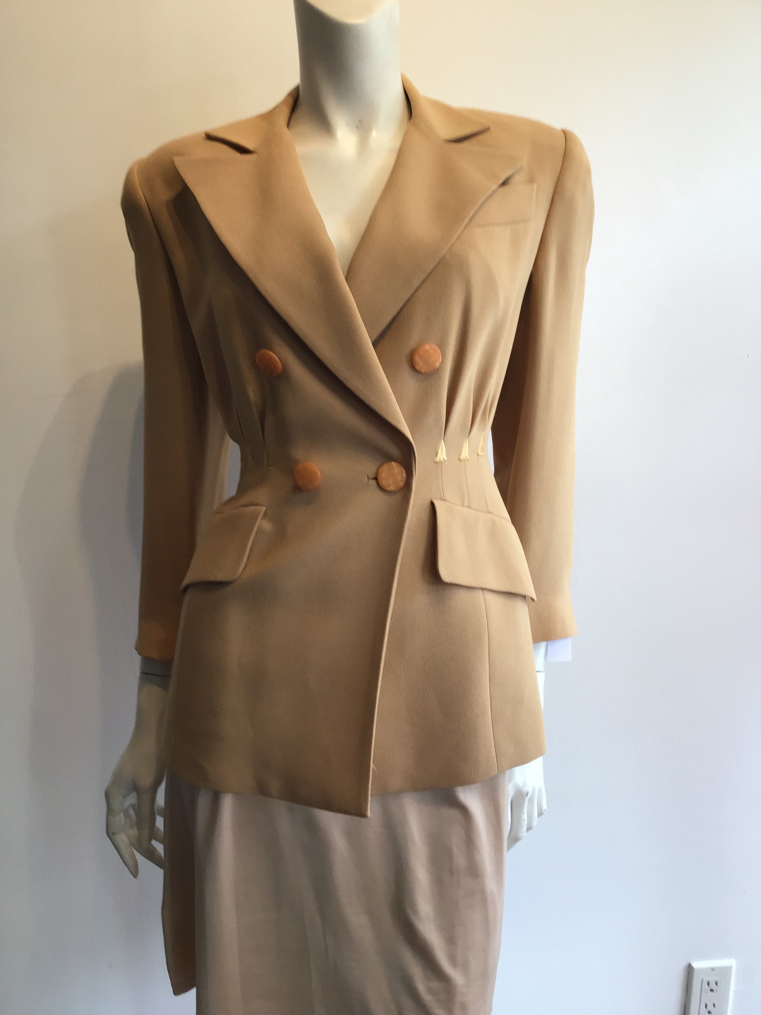 1980’s Tan Rayon Zelda Jacket Size 8