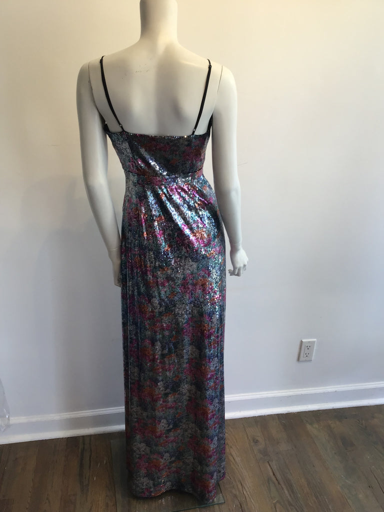2000s Remus Brooks Sequined Multicolored Evening g Dress Size 6