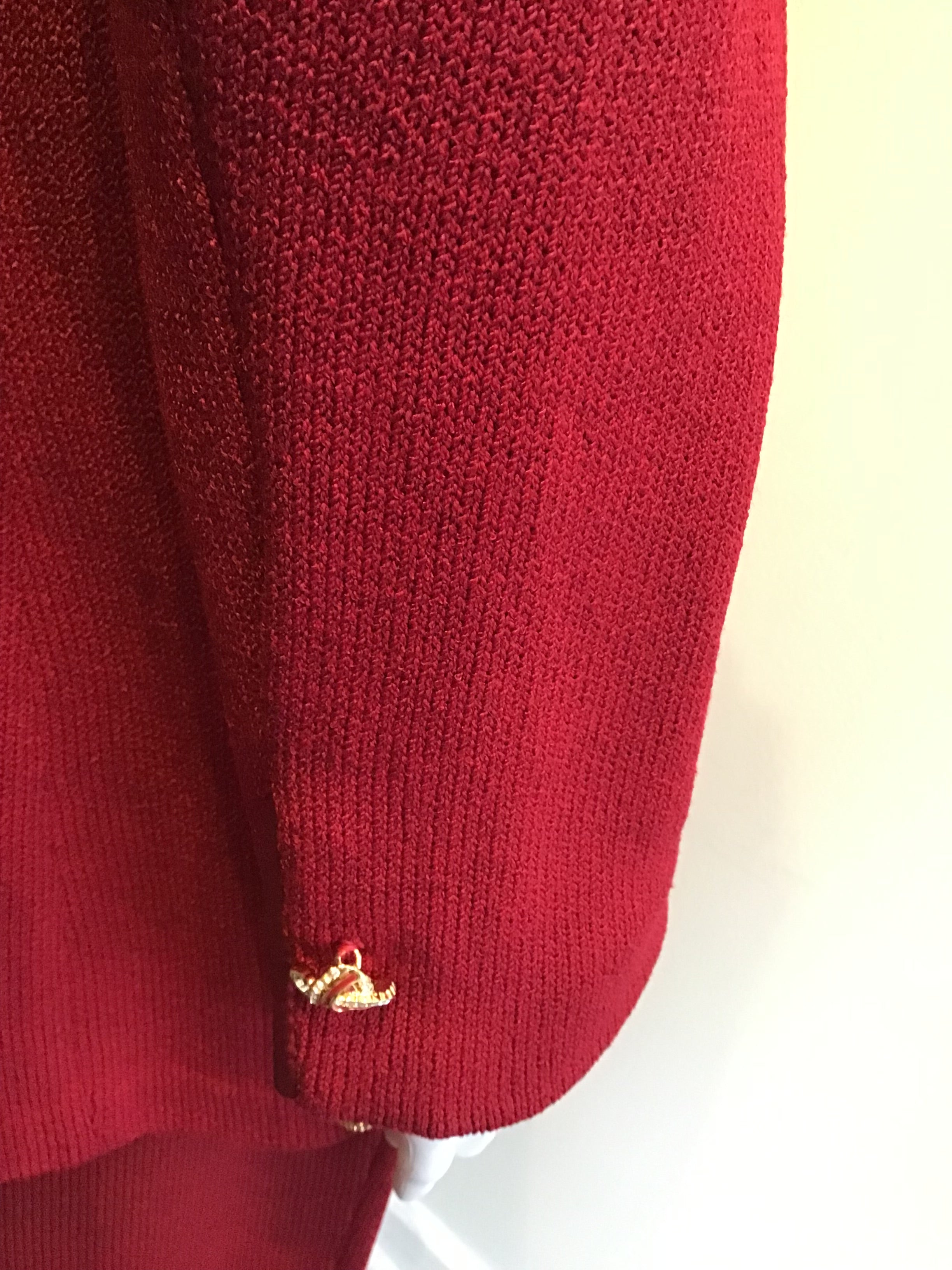 1980’s St. John Burgundy Wool Blend Suit Size 10