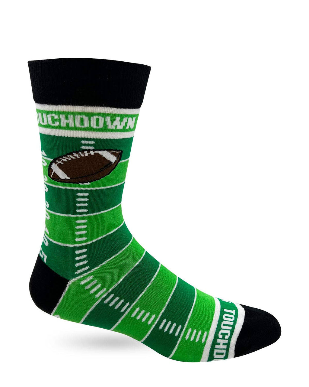 Touchdown Men's Novelty Crew Socks Featuring  an American Football Field