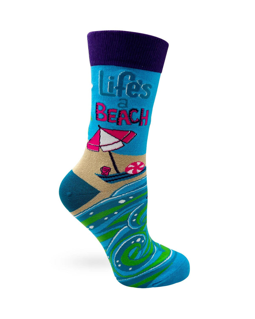 Life's a Beach Women's Novelty Crew Socks