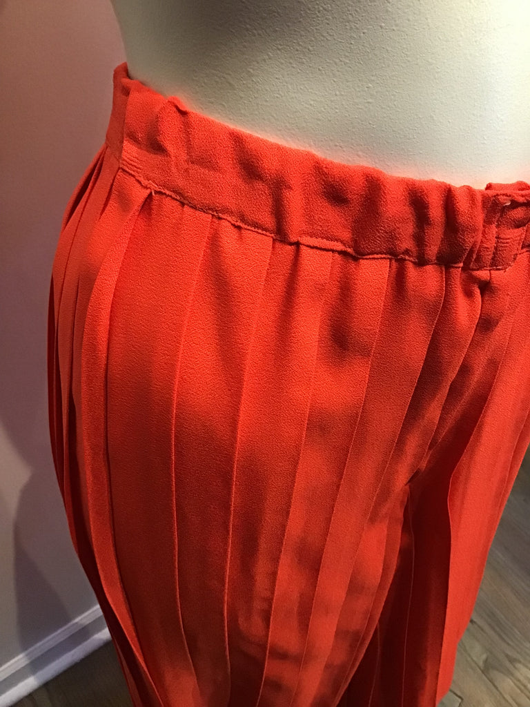 1970’s Deep Carmine Red Pleated Pants Size 8