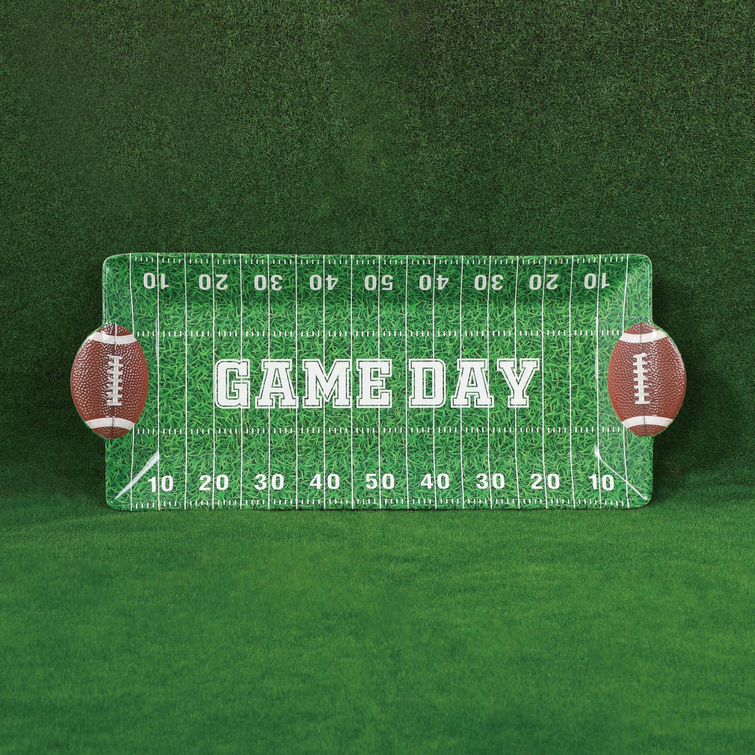 Football-Themed 16" Melamine Rectangle Tray