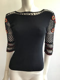 1990s Vicoise Vlack Knitted Top by Joseph A Size 6