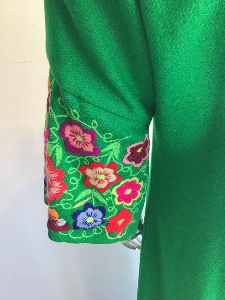 1960’s Green Wool  Maxi Dress Size 4