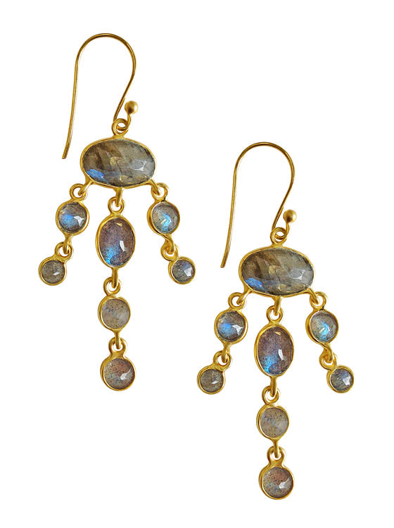 Chandelier Labradorite Drop Stones Earring