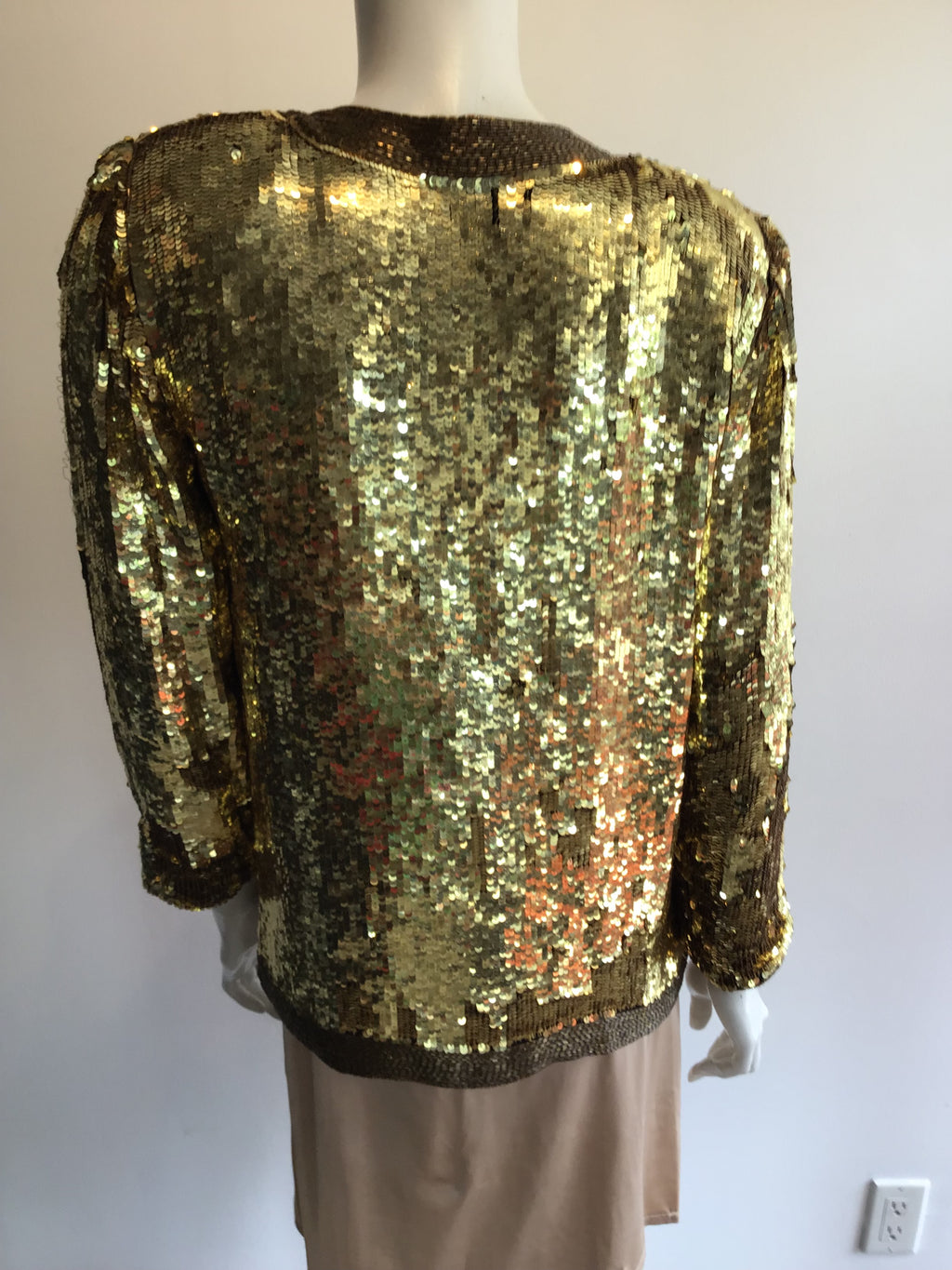 1980’s Gold Sequined  Candlelight by Jamison’s Jacket Size 8