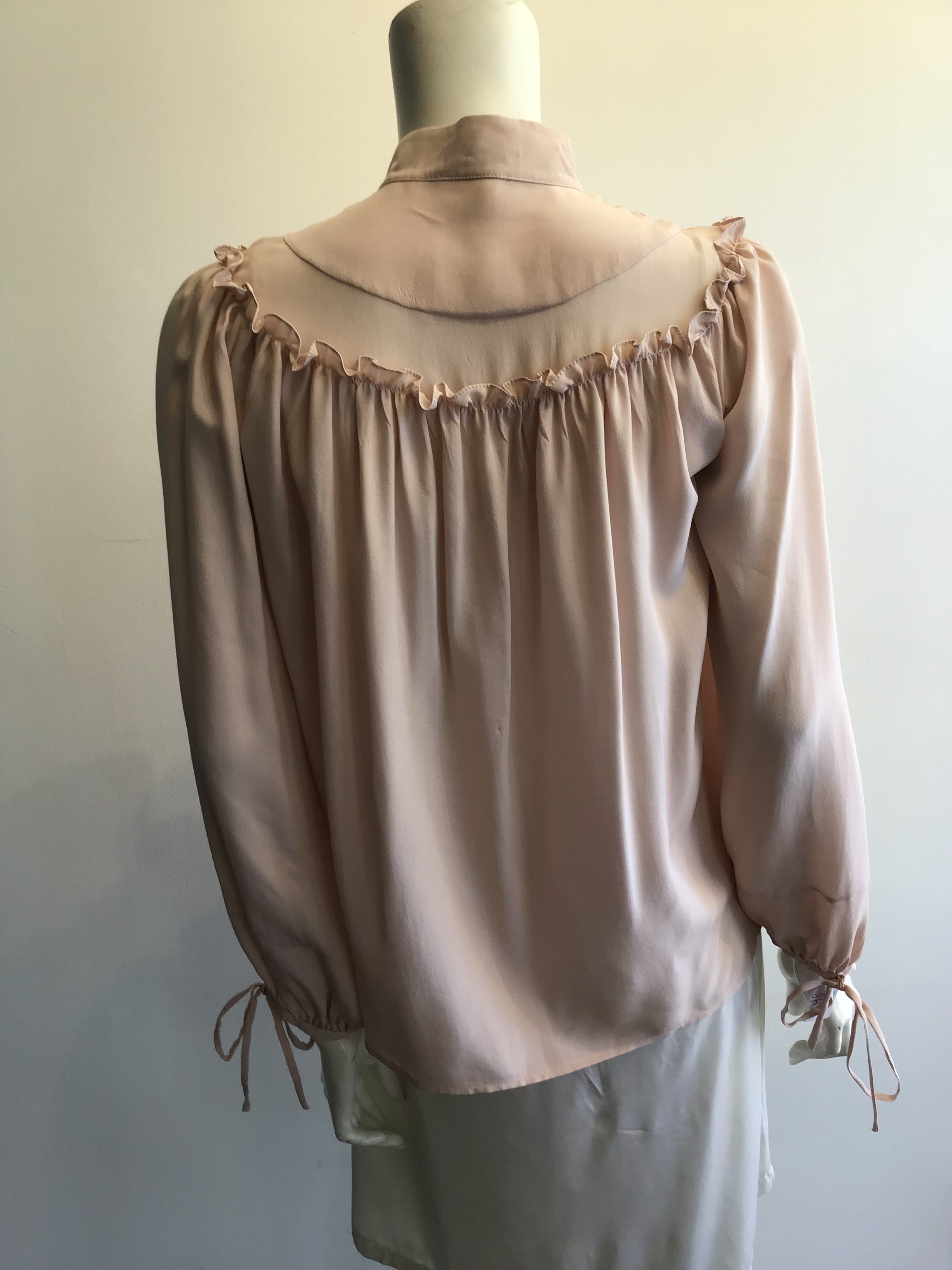 2000 Silk Dusty Rose Peter O’Brien Blouse Size8