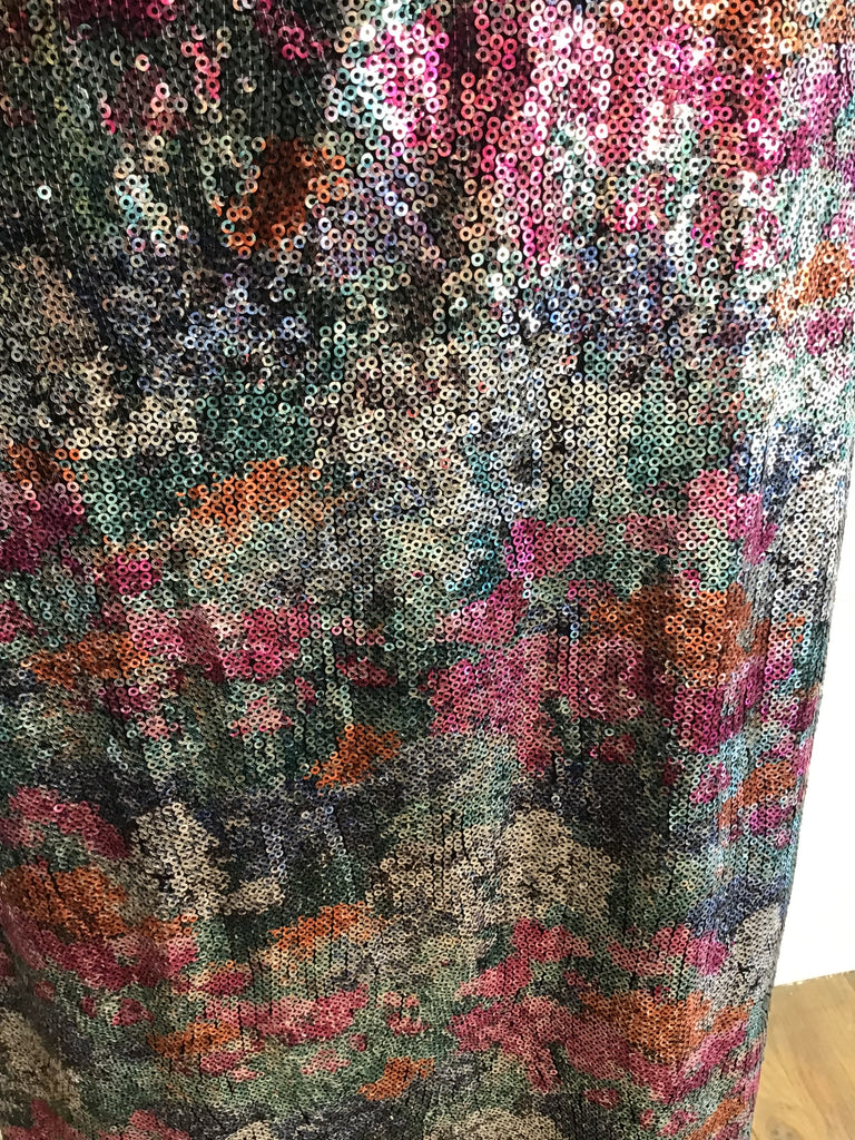 2000s Remus Brooks Multicolored Sequins  Evening  Dress Size 6