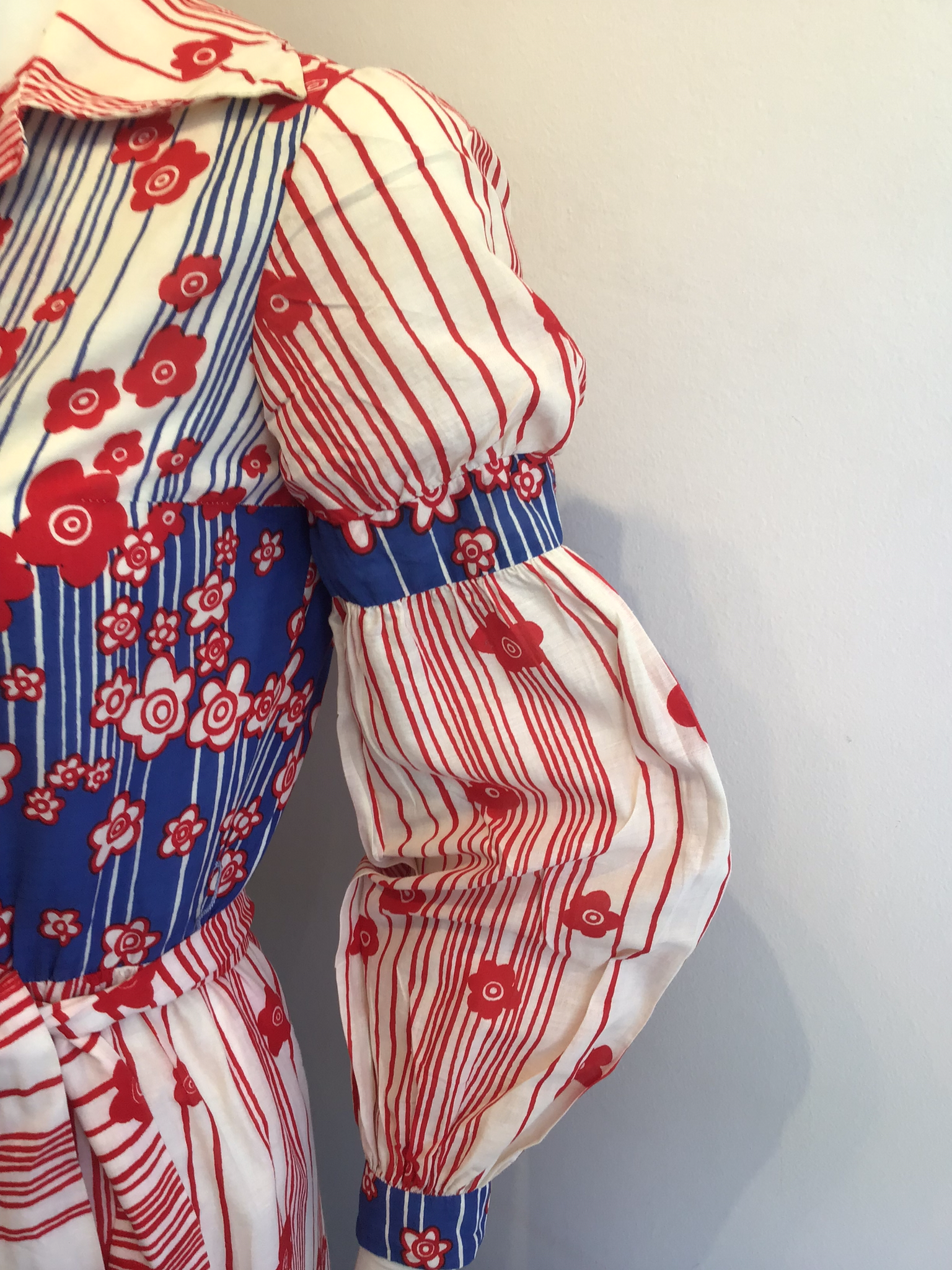 1970’s red,White and Blue Cotton Malcolm Starr Jumpsuit Size 6