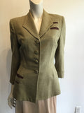 1940’s Light Green Wool Antoinette Ligity Jacket Size 8
