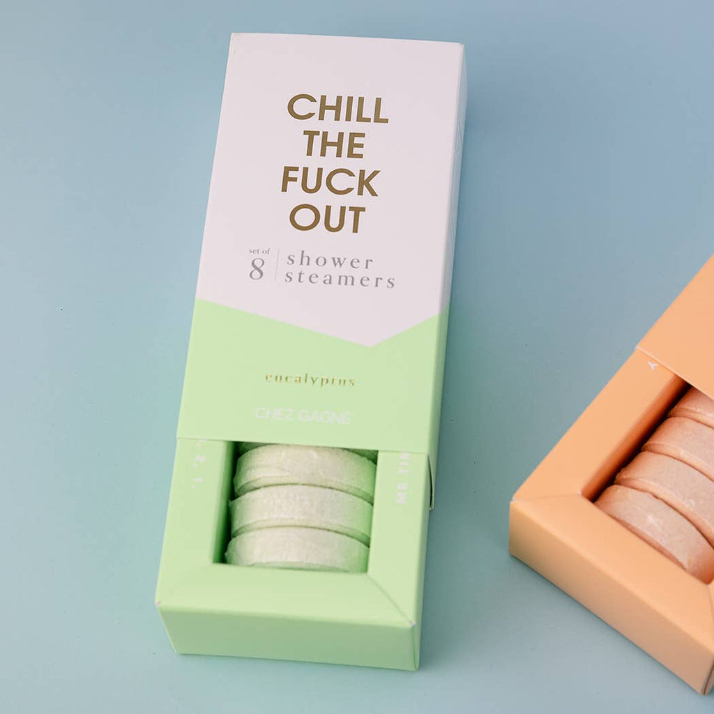 Chez Gagn e Chill The Fuck Out - Shower Steamers - Eucalyptus - Set of 8