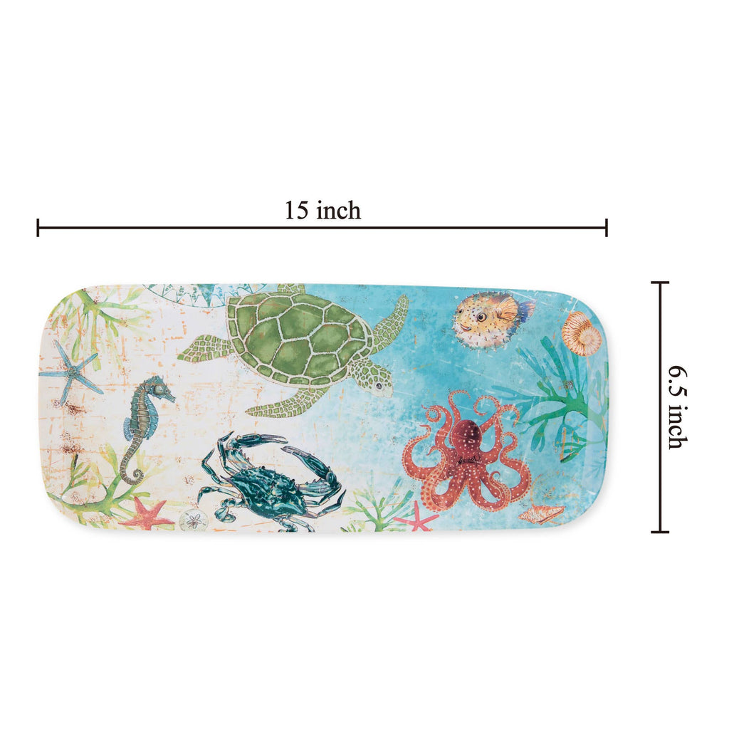 Sealife 15" Melamine Rectangle Tray