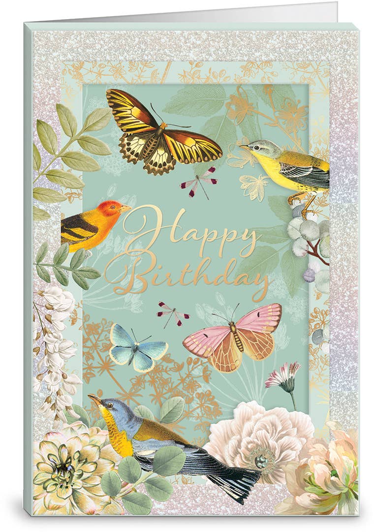 Birthday Garden Shadowbox Greeting Card