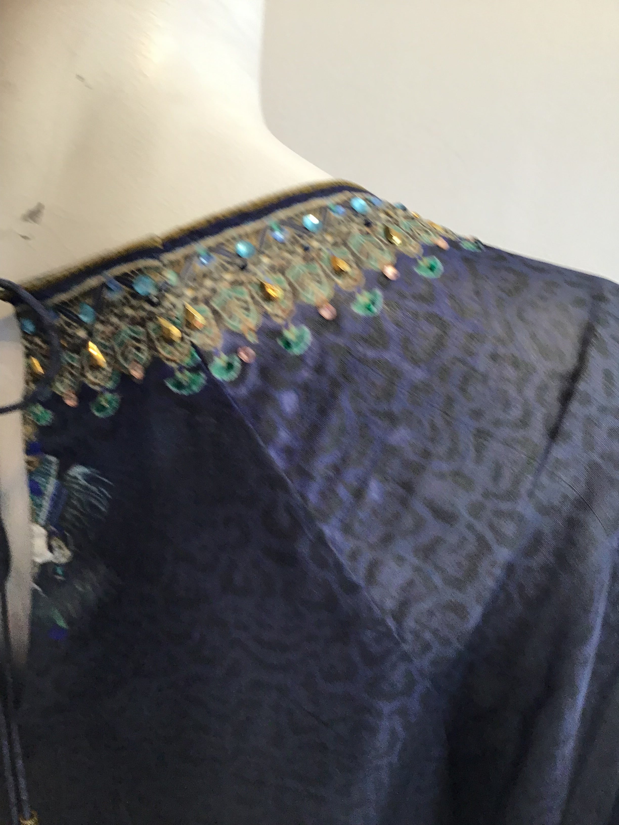 2000’s Camilla blue and Black Silk Mini Dress Size 8/10