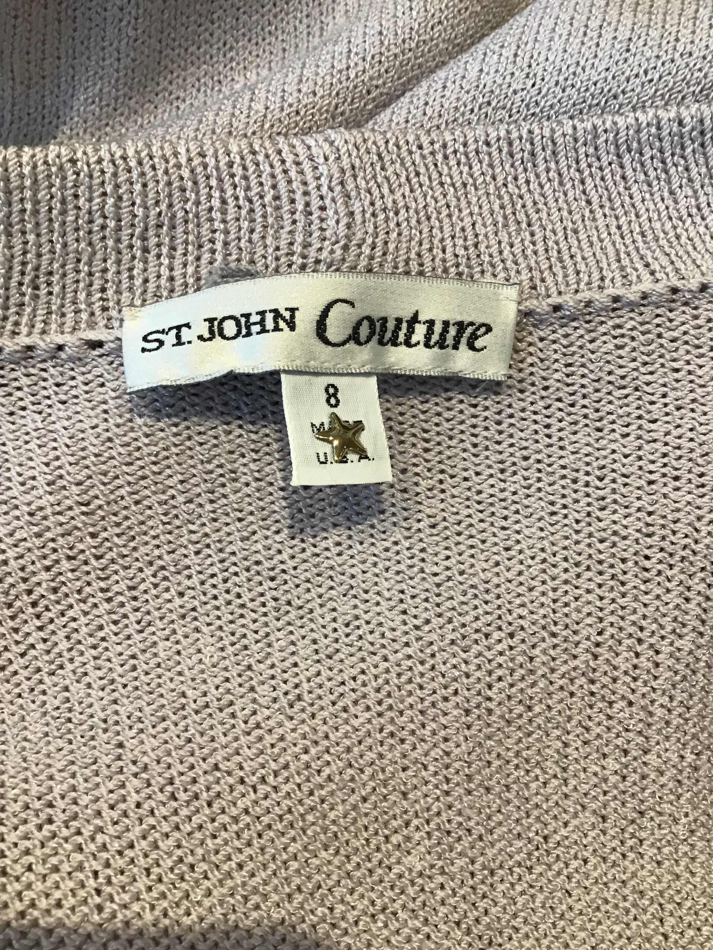 1980’s St John Silver and Pewter wool/Rayon Blend Evening Size 10