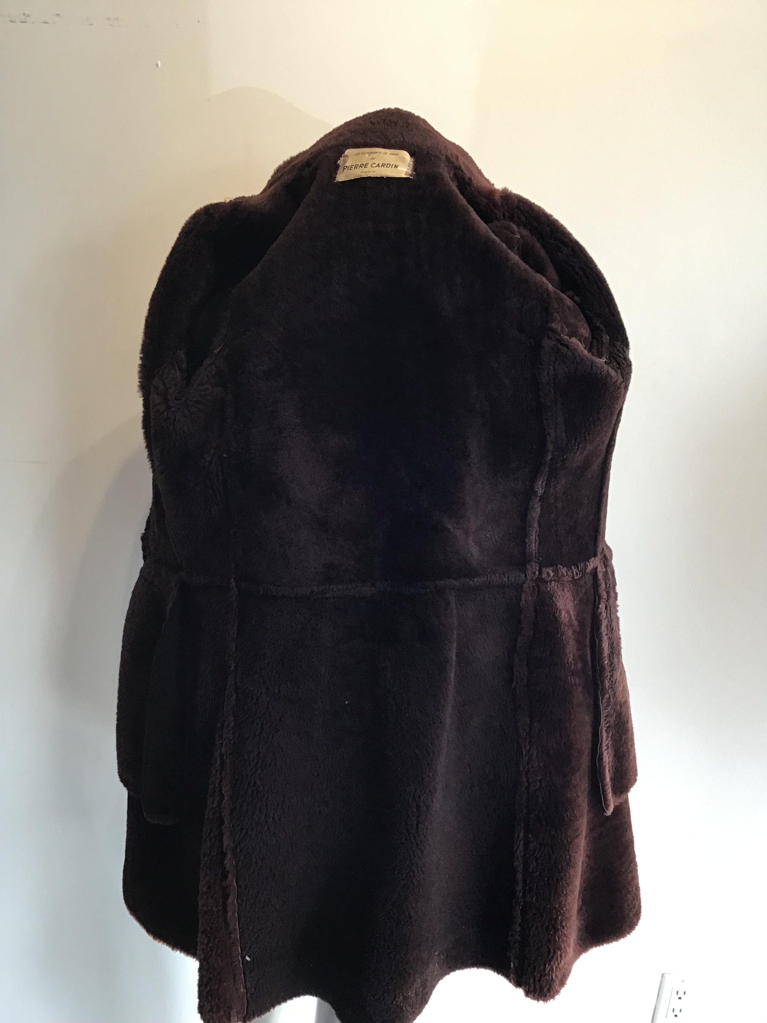 Late 1960s Pierre Cardin Brown Suede Coat Size 6