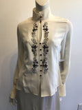 1990’s Silk Andrienne Vittadini Cream Blouse Size 4