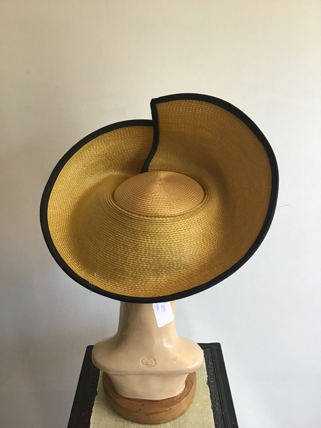 1990s Straw hat done in the 1940s Style