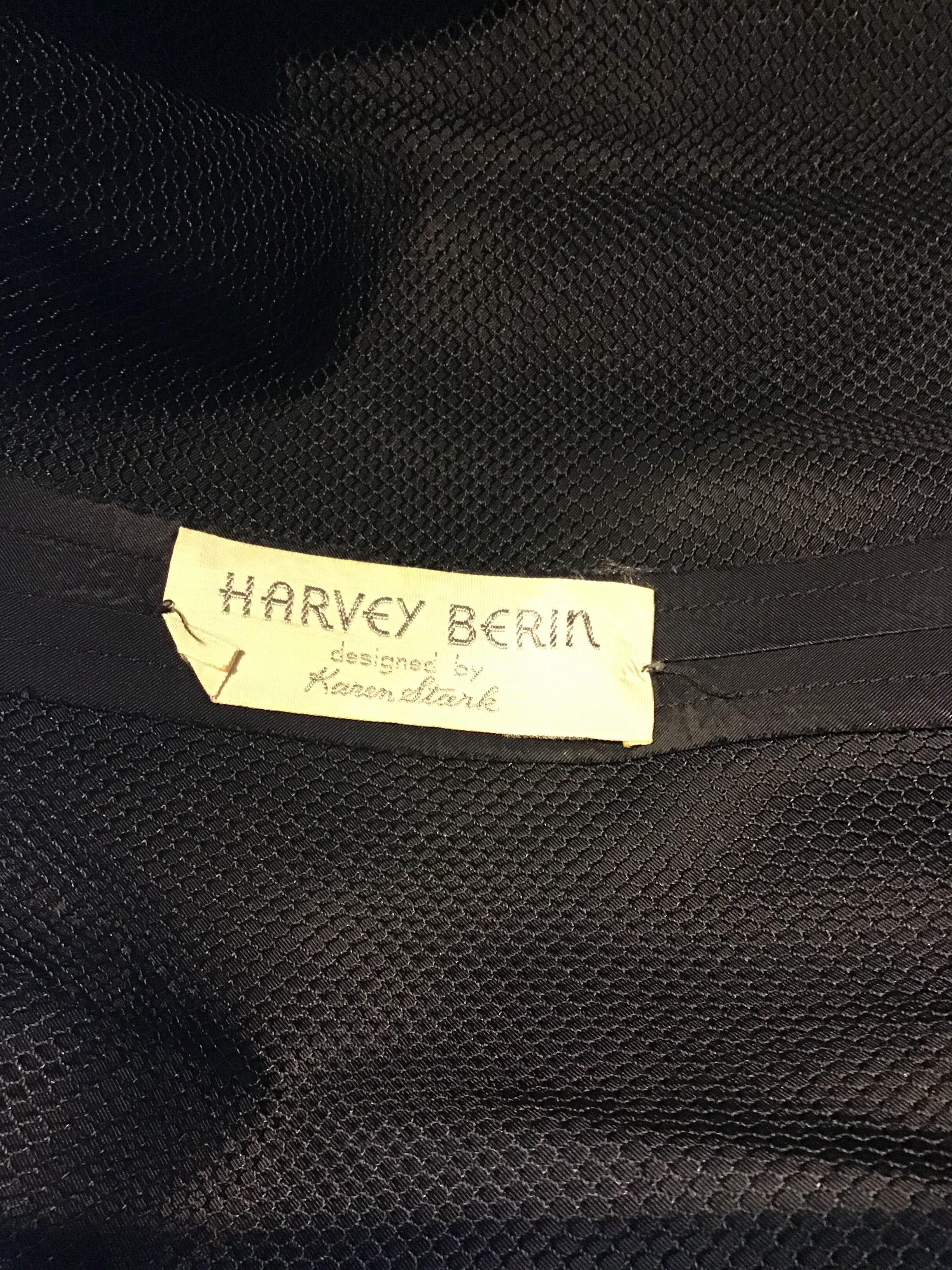 1950s Harvey Brenin Black Organza and Lace Cocktail Dress Size 6