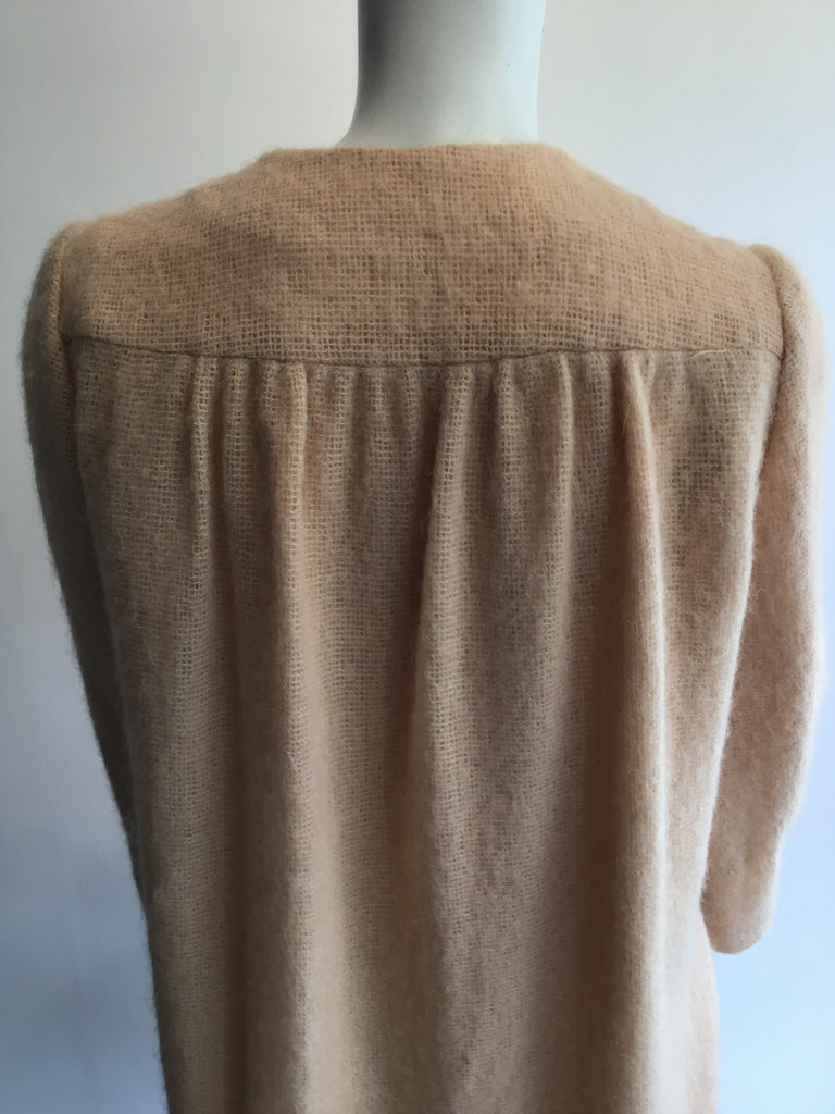 1960’s Peach Mohair Coat with Matching Scarf Size 6