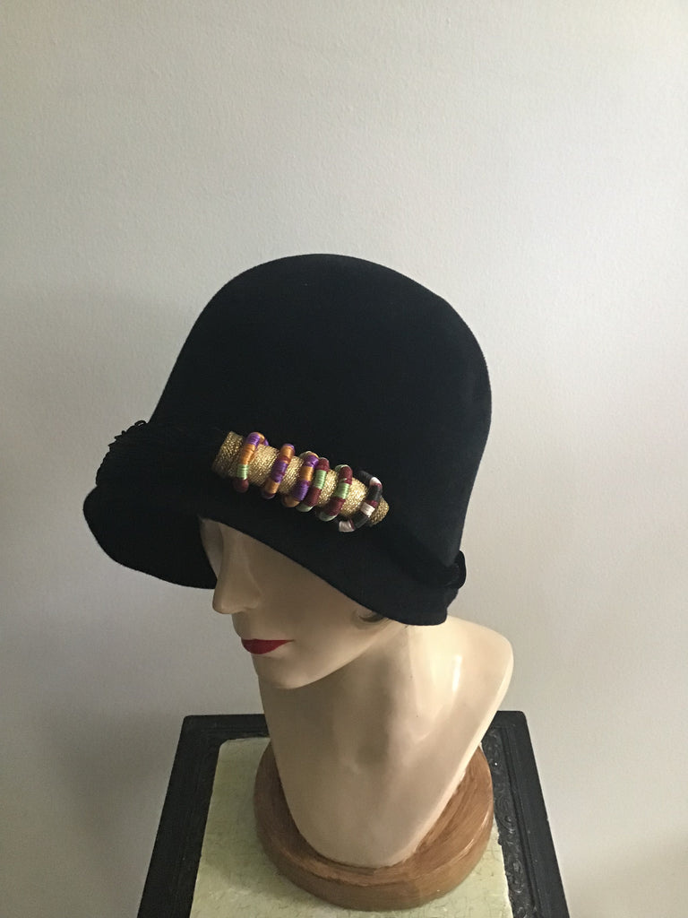 1960s Don Marshall Velvet Cloche Hat