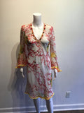 2000’s Antica Satoria Multicolor Polyester Beach Coverup/Dress Size 6/8
