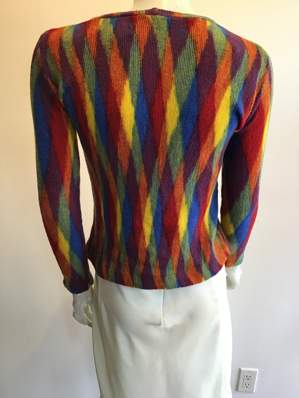 1970’s Halston Wool Rainbow Sweater Size 6