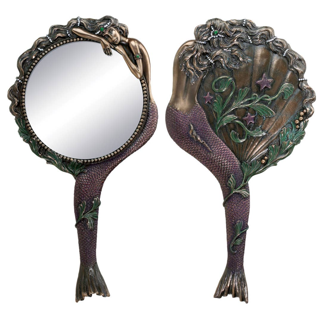 Mermaid Decorative Resin Hand Mirror