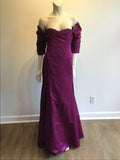 1980’s Plum Silk Satin Evening Gown Size 10