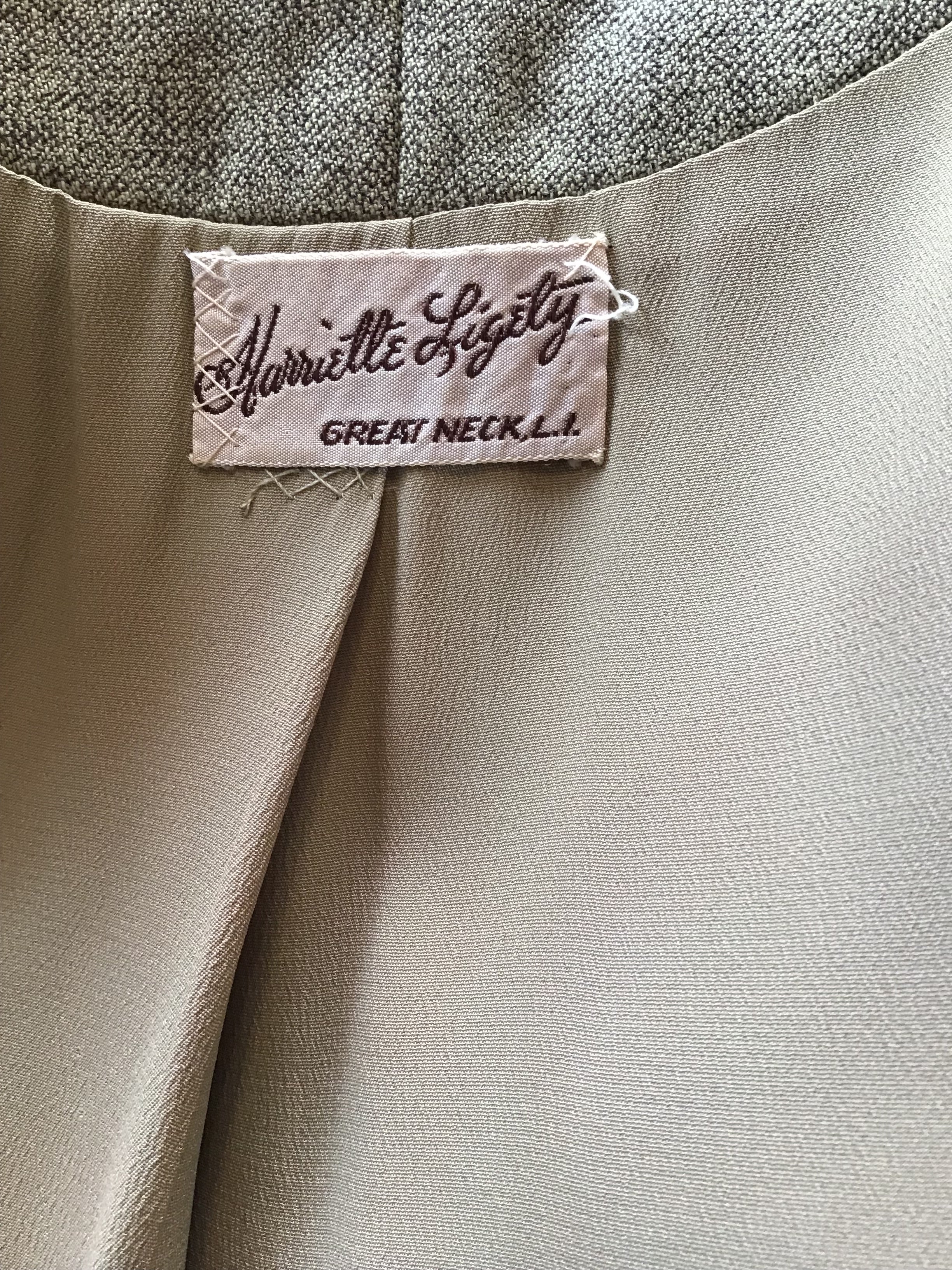 1940’s Light Green Wool Antoinette Ligity Jacket Size 8