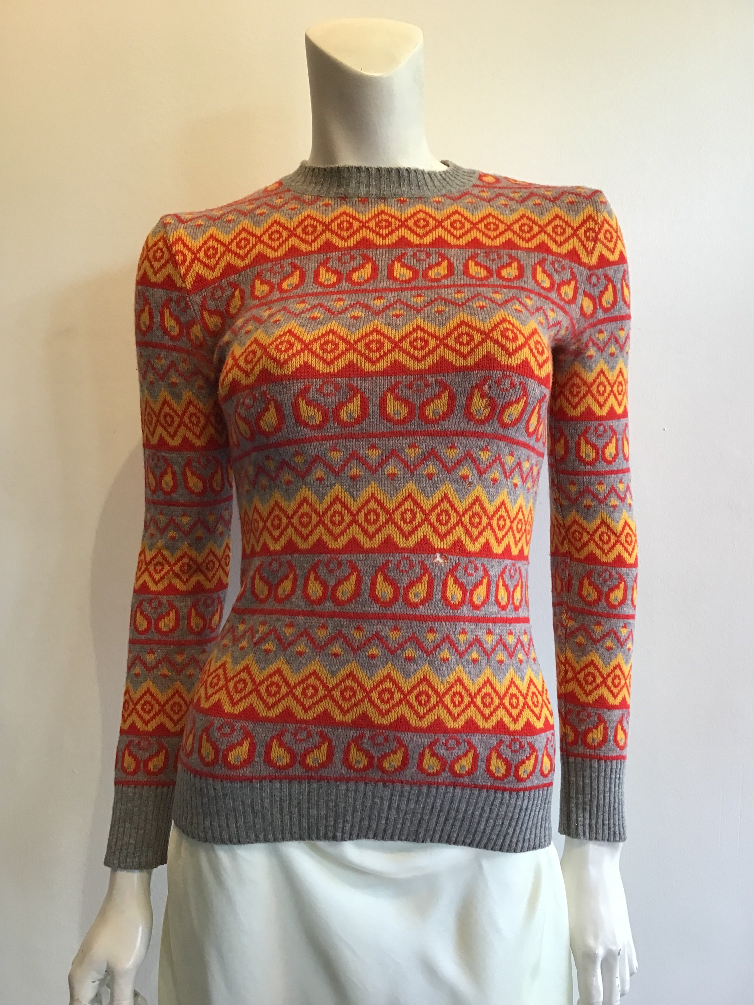 1970’s Valentino Multicolor Wool Sweater Size 6