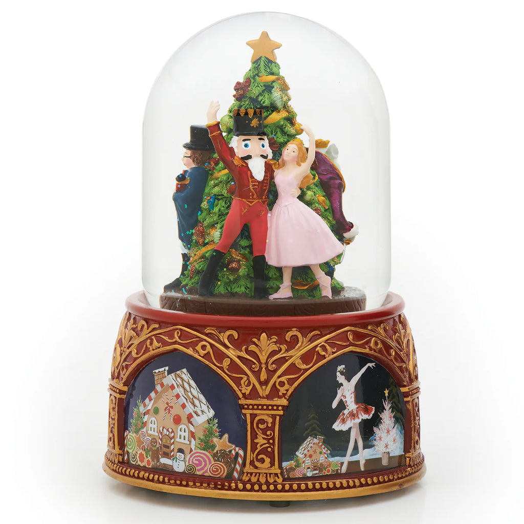 8" Glitter dome Musical Nutcracker Scenes - "Nutcracker Suite" Tune