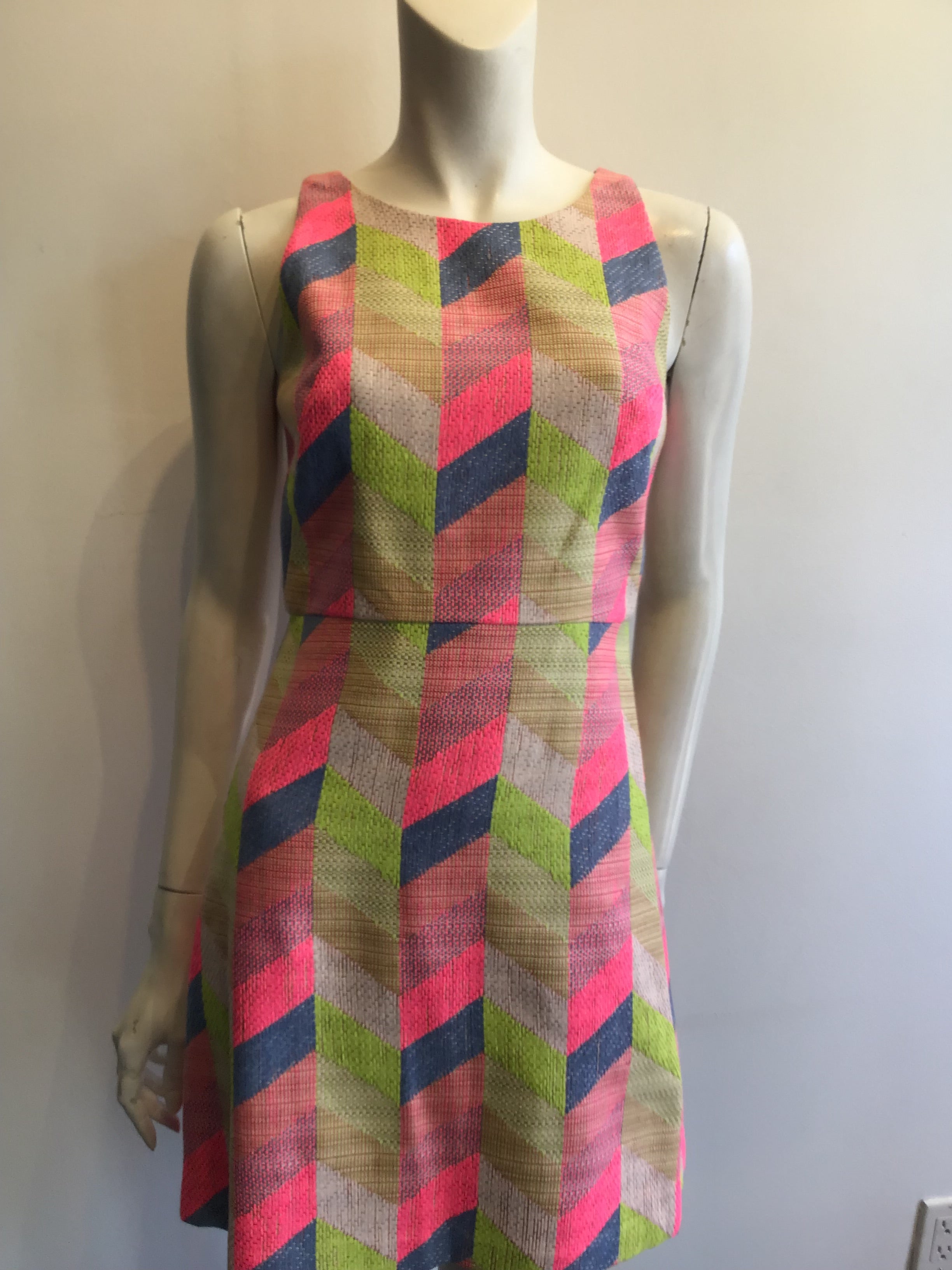 2000’s Mills Multicolor Cotton Blend Mini Dress Size 4