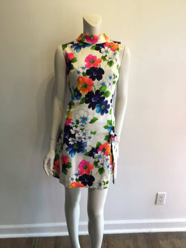 1960’s Cotton Multicolored Janet Lynn Culottes/Dress Size 8