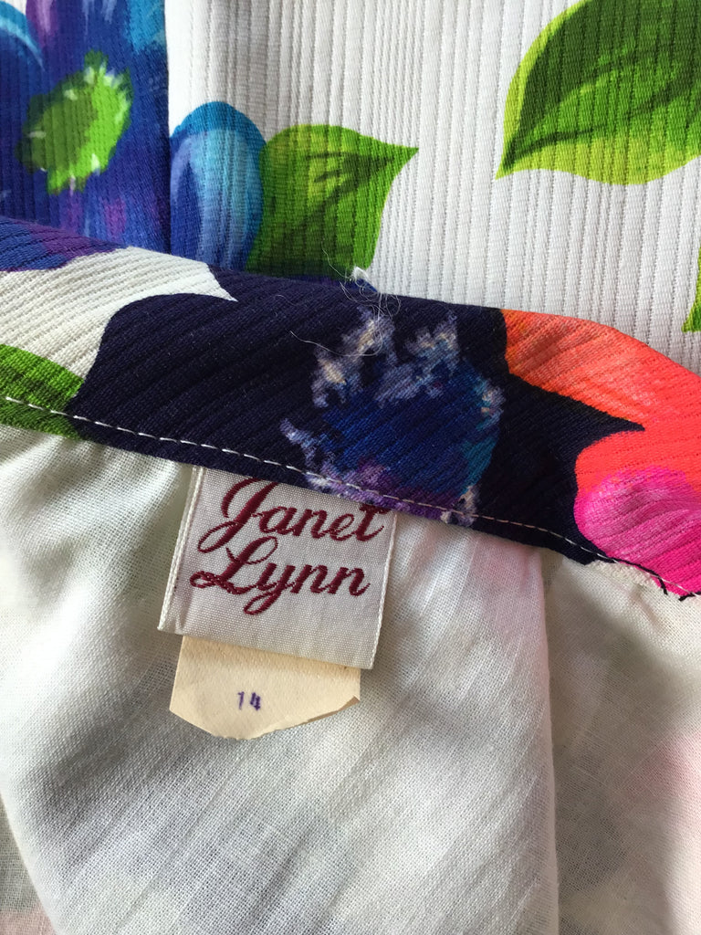 1960’s Cotton Multicolored Janet Lynn Culottes/Dress Size 8