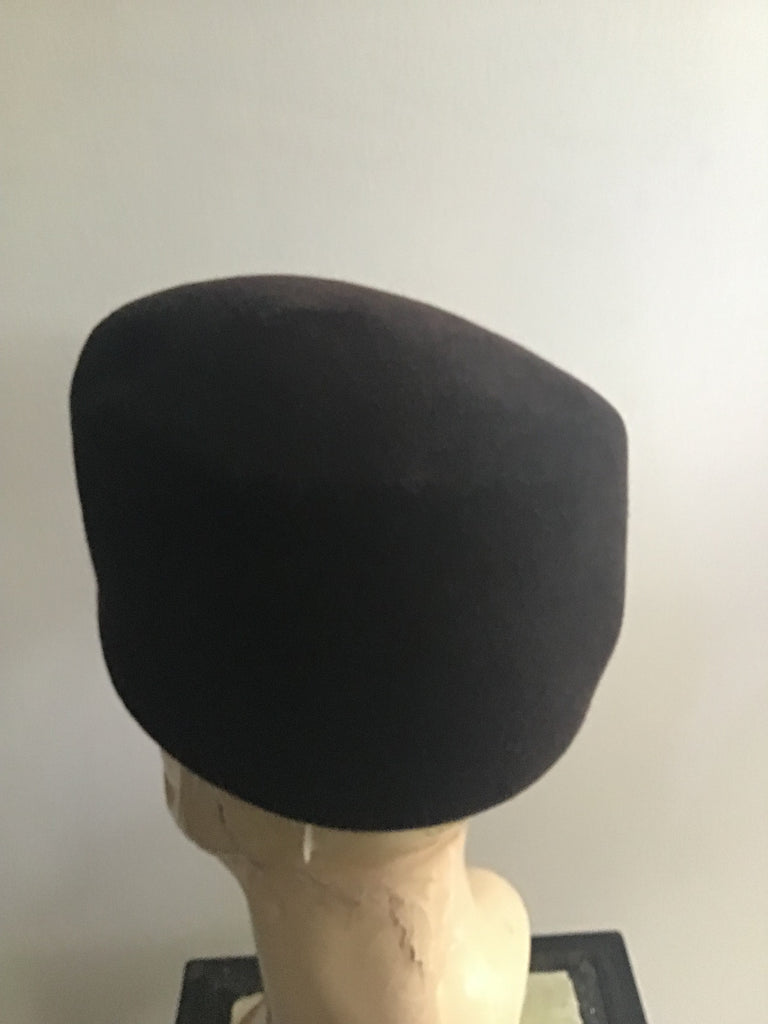 1960s Adolfo II Brown Toque Hat