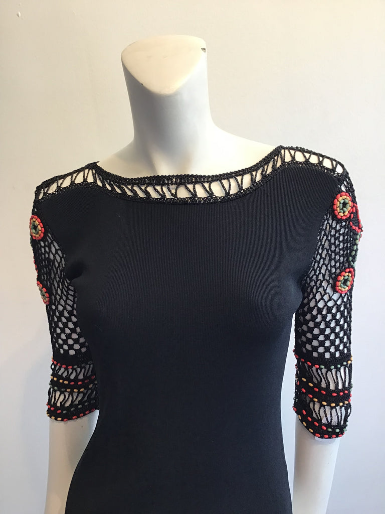 1990s Vicoise Vlack Knitted Top by Joseph A Size 6