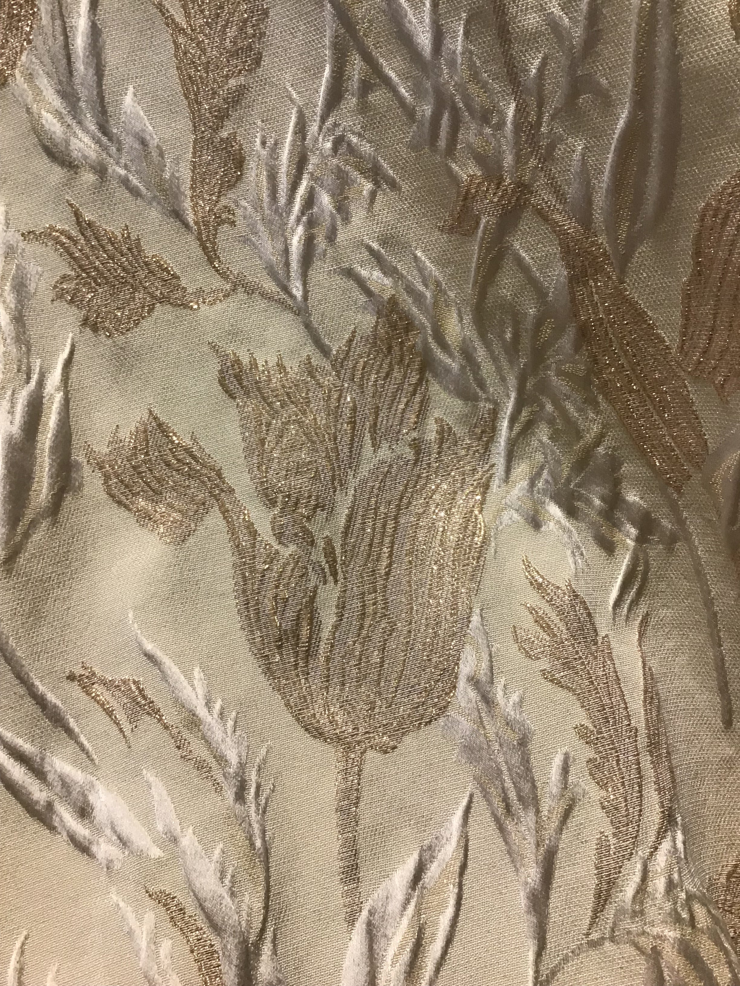 1960’s Sarmi Gold and Cream Silk Brocade Size 4
