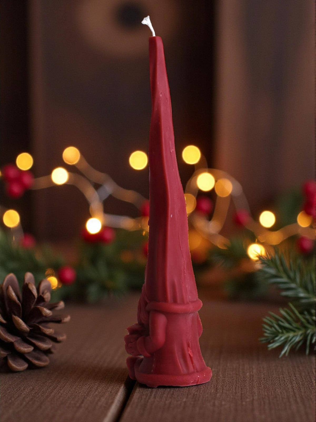 Christmas Gnome Candle 8x1.75 inches