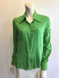 1970’s Valentino Green Silk Blouse Size 6