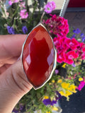 sterling and carnelian faceted Marqui Ring