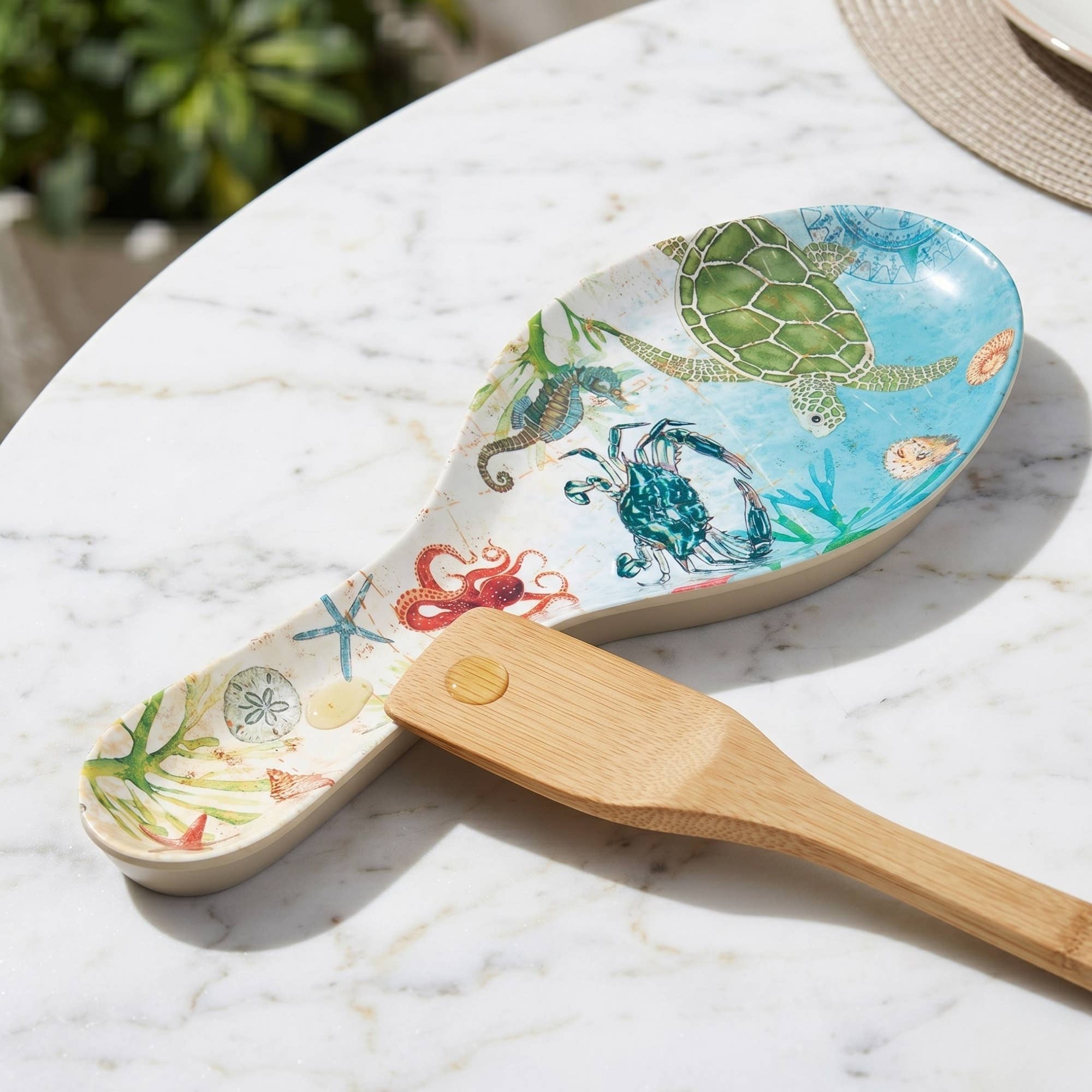 Sealife Melamine Kitchen Spoon Rest