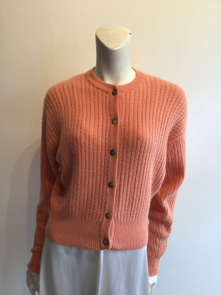 1990’s Ballentyne Cashmere Peach Sweater Size 6