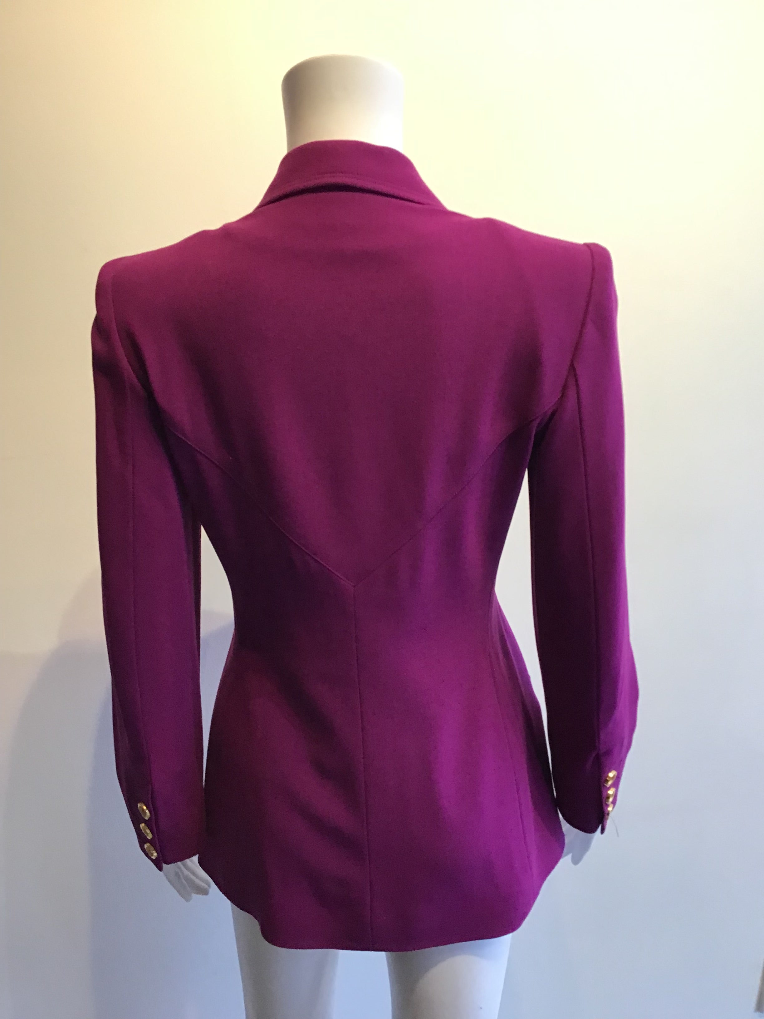 1980’s Sonia Rykiel Wool Purple Blazer Size 6